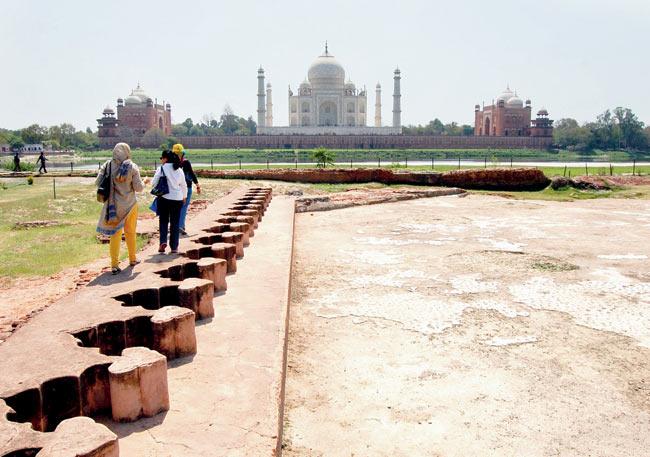 A view of the Mehtab Bagh site with the Taj Mahal in the background. PIC COURTESY/Mark Weber, World Monuments Fund Provenance
