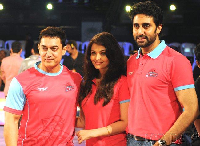 Aamir Khan, Aishwarya Rai and Abhishek Bachchan