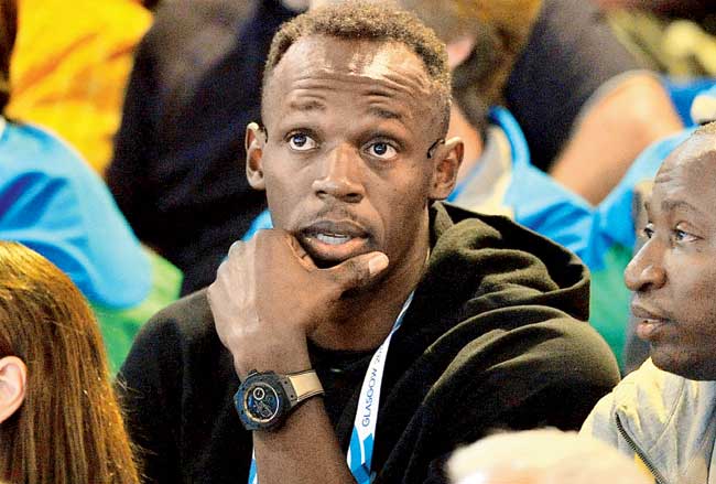 Sprint king Usain Bolt during Jamaica