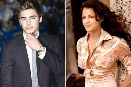 Zac Efron clicked kissing Michelle Rodriguez
