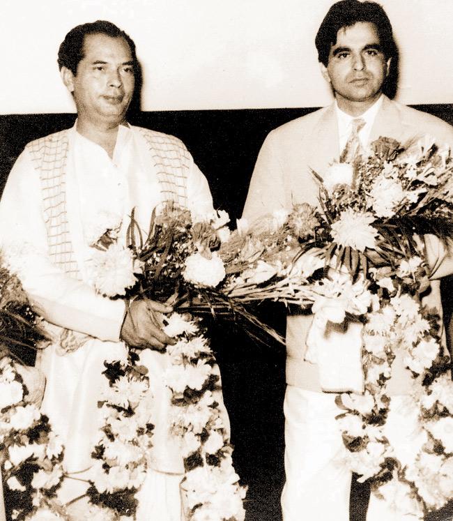 Filmmaker Bimal Roy with actor Dilip Kumar.