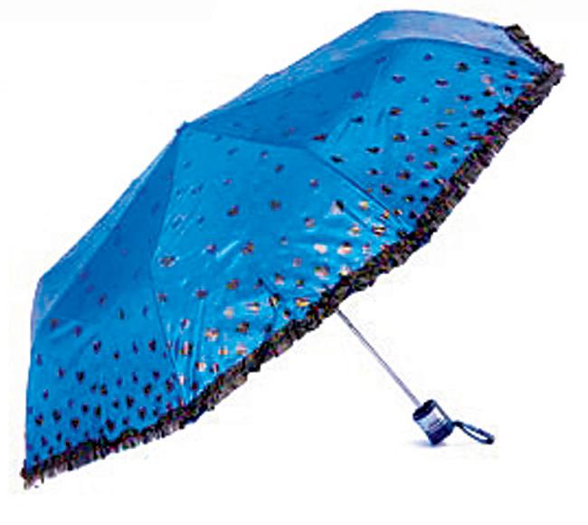 Blue hearts umbrella