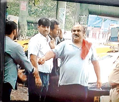 Punjab police picked up Dheer (extreme right) while he was shooting was another TV show at Film City in Goregaon yesterday