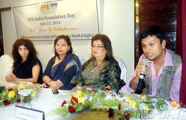 (from l) Dr A Chhabria, Abha Singh, Mahabanoo Mody-Kotwal and Harish Iyer at the event. Pics/Atul Kamble