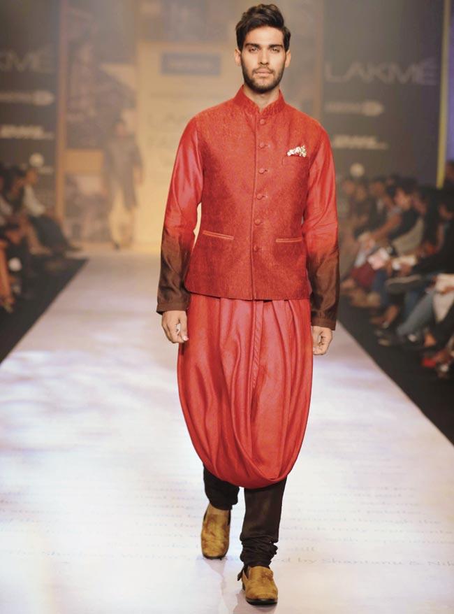 A creation by one of the top couturiers, Shantanu and Nikhil