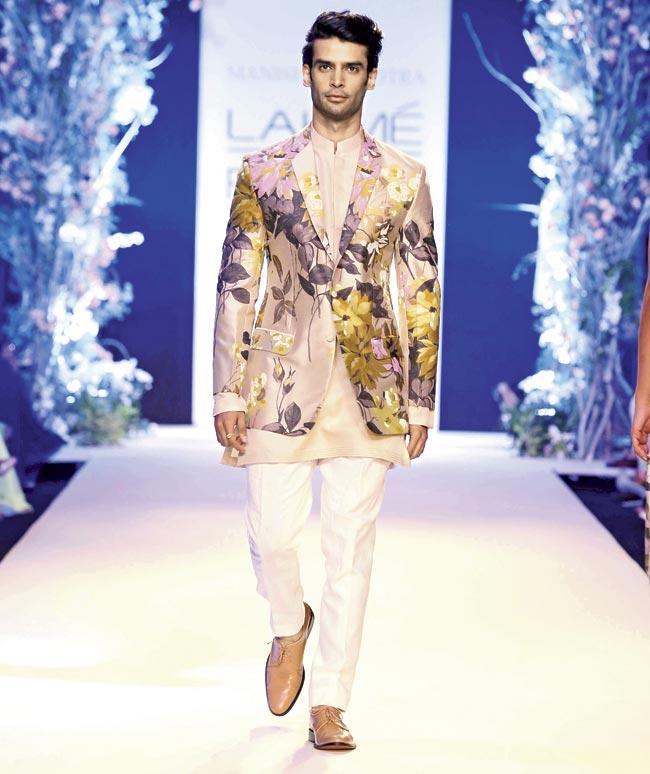 A Manish Malhotra creation at the Lakme Fashion Week 2014
