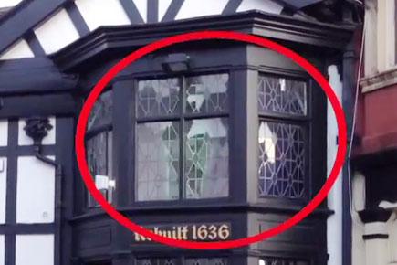 Caught on camera: Flickering 'ghost' on window of pub