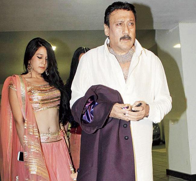 Krishna with her father Jackie Shroff. Pic/Yogen Shah