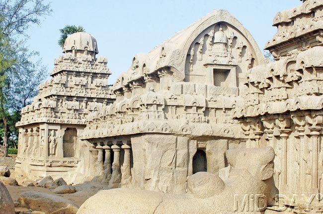 Temples of Five Rathas are five temples in the shape of five chariots, built in different architectural styles