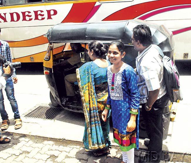 Her parents, who say they won’t let her anywhere near a train, drop her to Ghatkorpar’s TD Mehta Junior College in an auto; they say they intend to do this every day