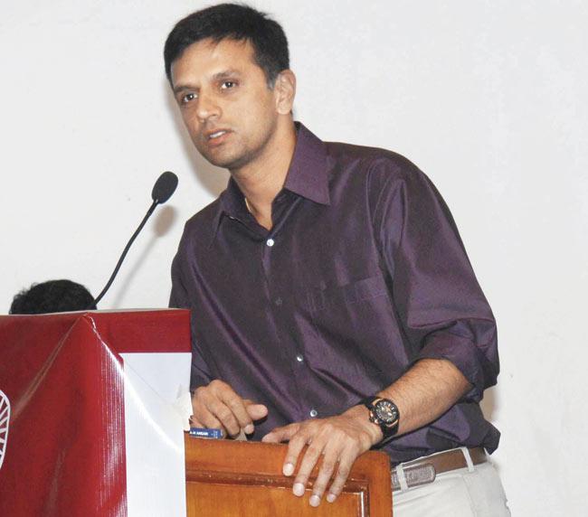 Rahul Dravid, who got his nickname modelling for a brand of jams, speaking at the release of the book on Sachin Tendulkar, Born to Bat, in the city in 2012