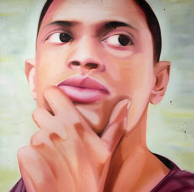 Oil and acrylic on canvas by Riyas Komu 
