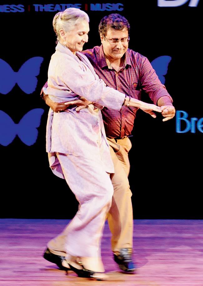 Salome Roy Kapur (left) takes to  the floor 