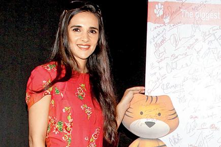 Spotted: Tara Sharma at a tiger conservation campaign