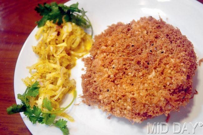 The Fish Kobiraji Cutlet is crunchy on the outside and tender inside 