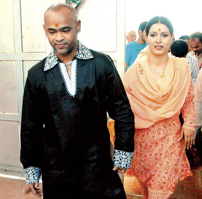 Vinod Kambli and his wife Andrea