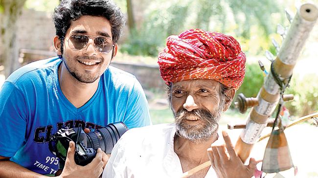 Vishal Sharma with a Rajasthani Folk singer
