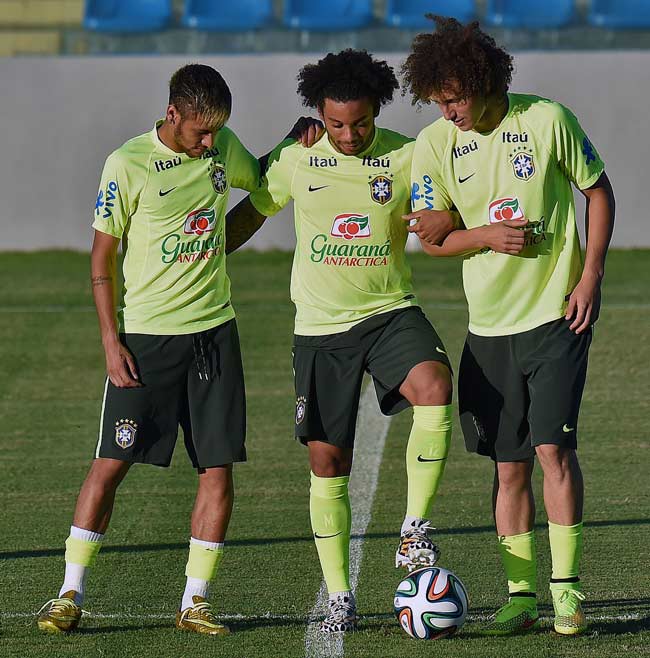 Neymar, Fred, David Luiz