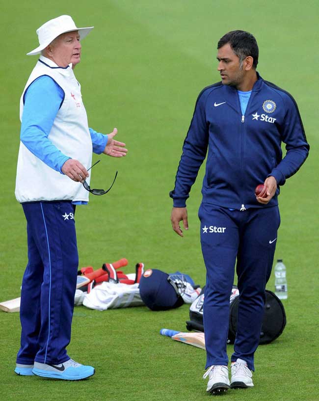 Duncan Fletcher and MS Dhoni
