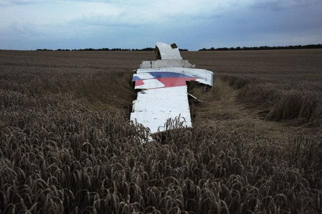 Wreckage of the Malaysian airliner in Ukraine