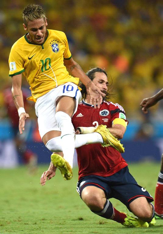 Neymar during the quarter-final football match between Brazil and Colombia 