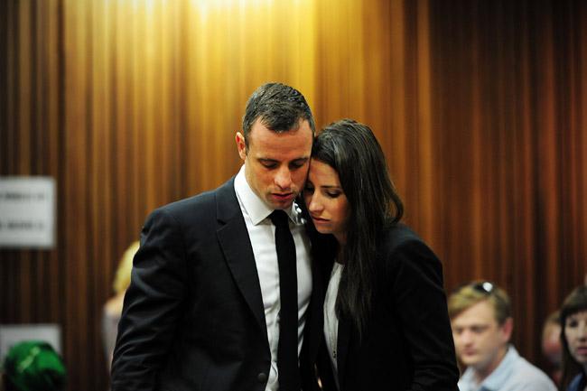 Oscar Pistorius with his sister