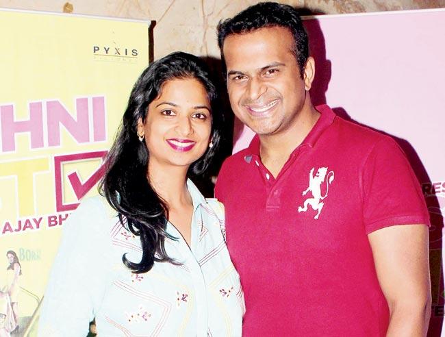 Siddharth Kannan with wife, Neha