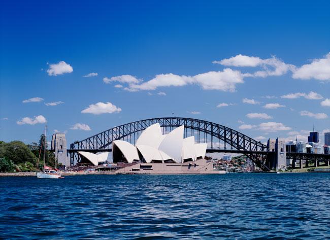 Sydney Opera House and Harbor Bridge in Australia
