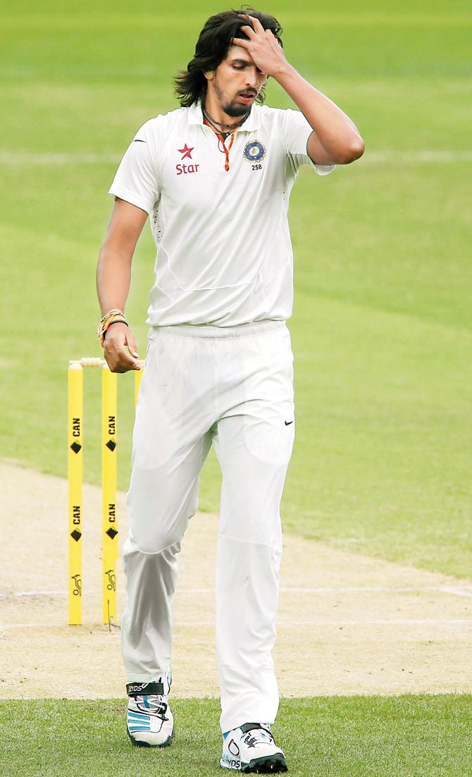 Ishant Sharma during the Adelaide Test against Australia on December 10, 2014. 