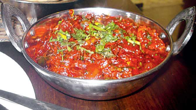 Chicken Bhunna at the eatery. Pic/Phorum Dalal