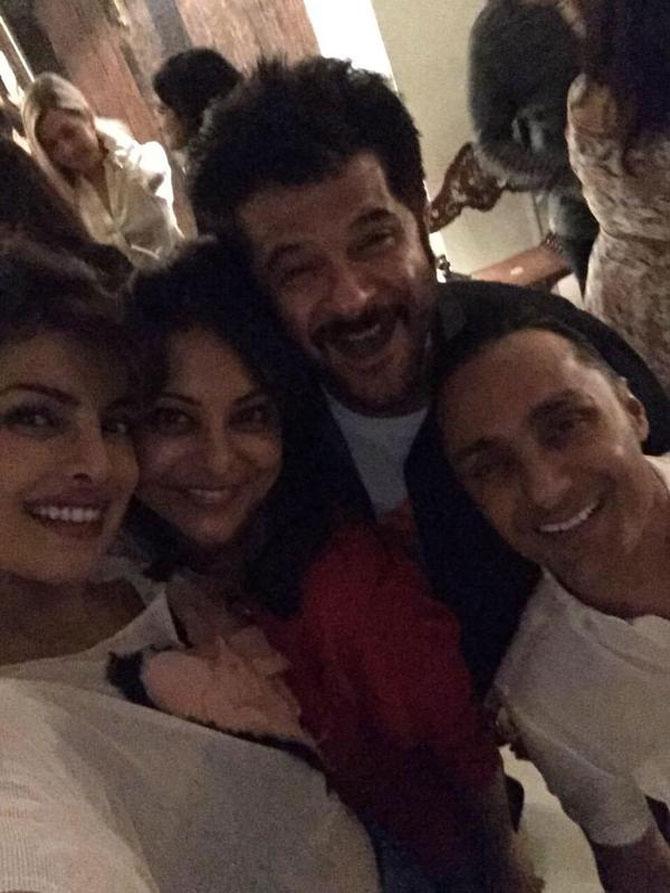 Priyanka Chopra with Shefali Shah and Anil Kapoor, who play her on-screen parents in 