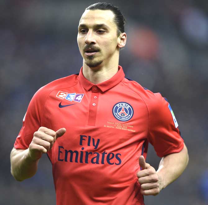 Zlatan Ibrahimovic. Pic/AFP