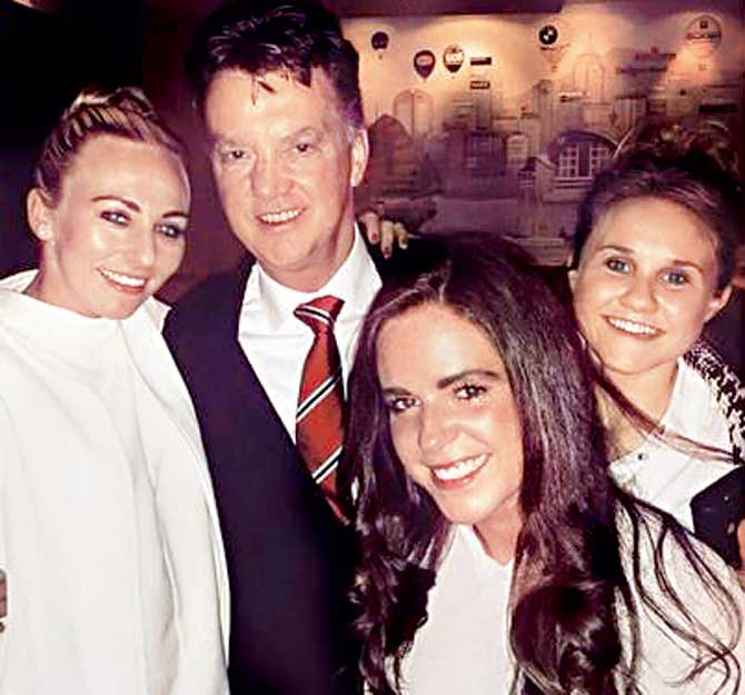 The picture Toni Duggan posted on Instagram with Louis van Gaal