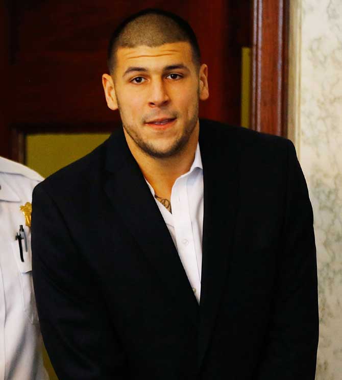 Aaron Hernandez. Pic/AFP