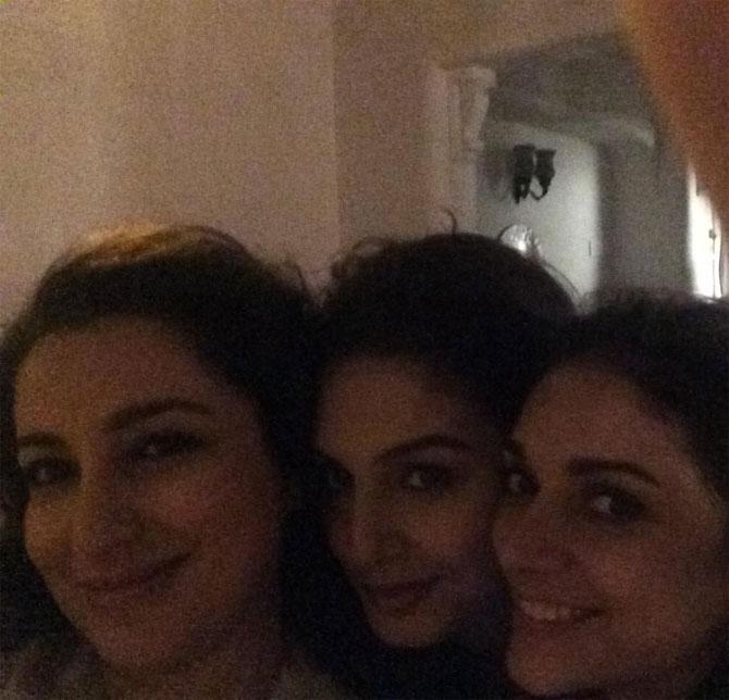 Tisca Chopra, Huma Qureshi and Aditi Rao Hydari. Picture courtesy: Tisca Chopra