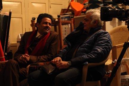 Manoj Bajpayee and Rajkummar Rao on the sets of 'Aligarh'