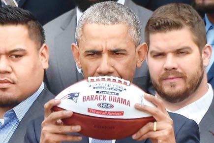 US President Barack Obama teases New England Patriots over 'deflategate' scandal
