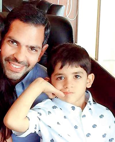 Sanjay Kapur with son Kiaan Raj