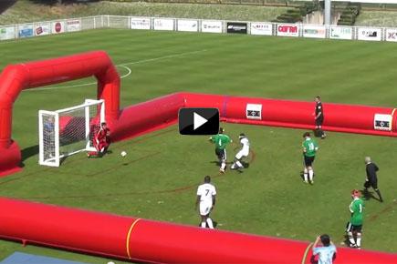 Watch Video: Blind footballer scores an amazing goal