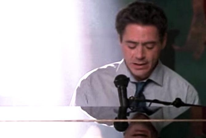 Robert Downey Jr. performs his rendition of the 1973 Joni Mitchell Christmas song 