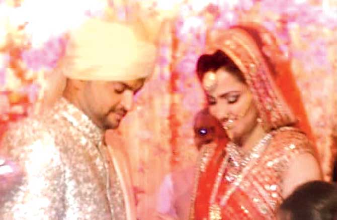 The perfect match: Suresh Raina with wife Priyanka Chowdhary at their marriage ceremony in Delhi in 2015