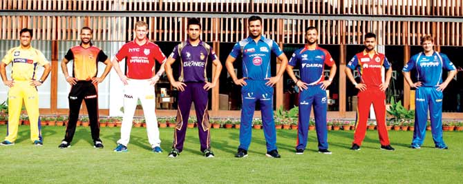 Delhi Daredevils, Chennai Super Kings, Sunrisers Hyderabad, Royal Challengres Bangalore, Kings XI Punjab, Kolkata Knight Riders, Mumbai Indians and Rajastahn Royals