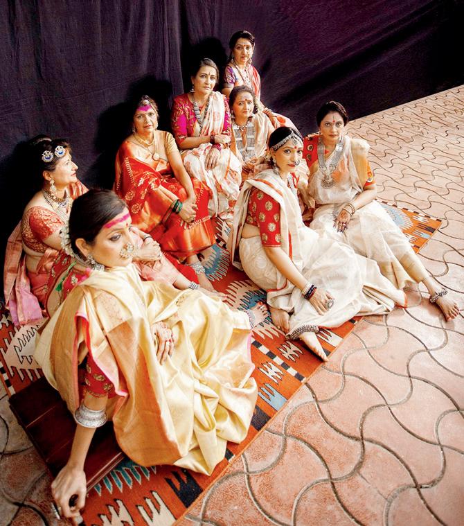 Handwoven saris at Vaya