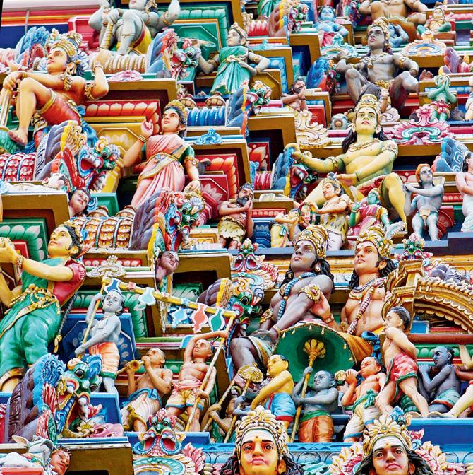 The façade of Kapaleeshwarar temple in Mylapore, in the heart of Chennai