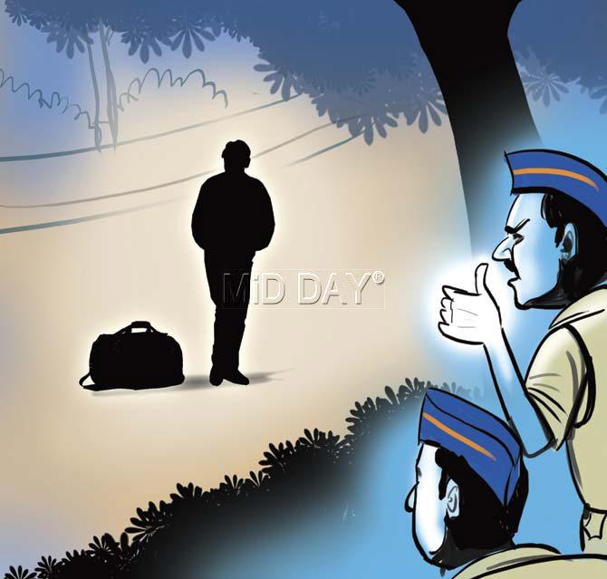 The gang asked the builder to drop off the money at a spot in Sanjay Gandhi National Park. Illustration/Amit Bandre