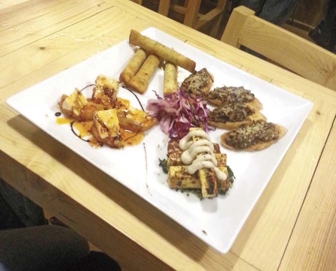 We loved every portion of the Large Vegetarian Plate