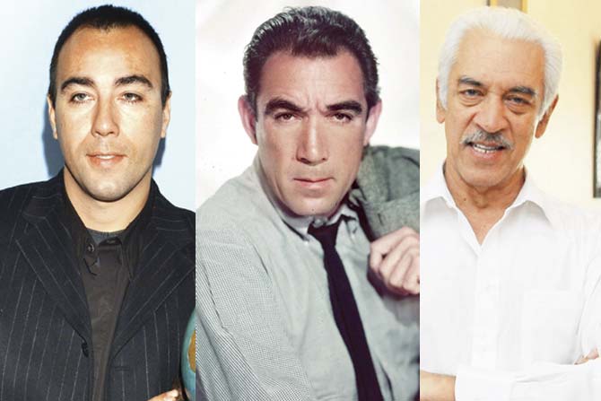 (Top left) Lorenzo Quinn; (Right) his father Anthony Quinn; (Left) Arun Bhatia. Pics/Getty Images