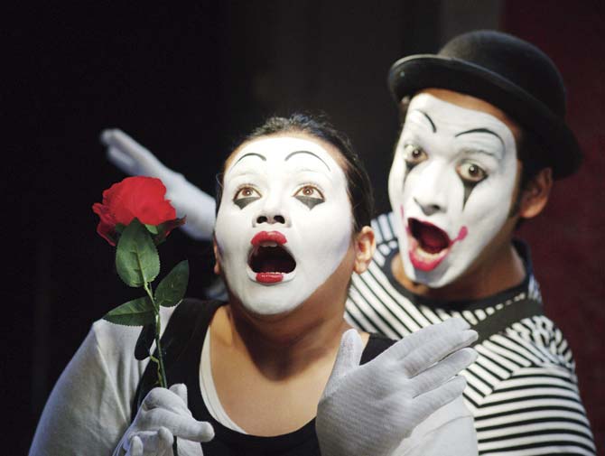 The Mime’Ers during a performance
