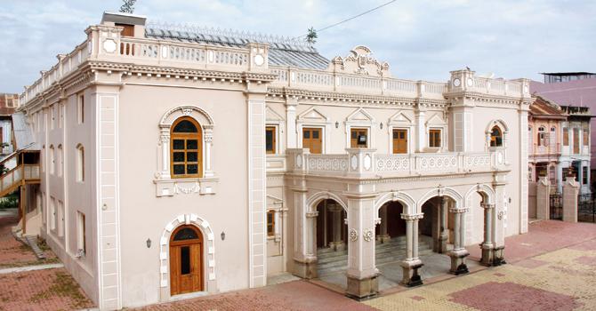 Najmi Hall — a community hall made by the Dawoodi Bohra community for sermons and exhibitions 