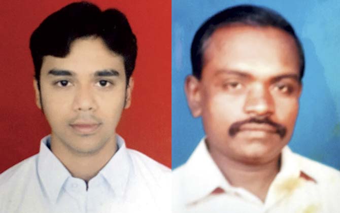 Pradipkumar Murgam killed his father when he was asleep (right) the victim, CM Murgam, was due to retire soon